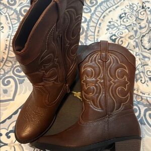Brown Western Ankle Boots